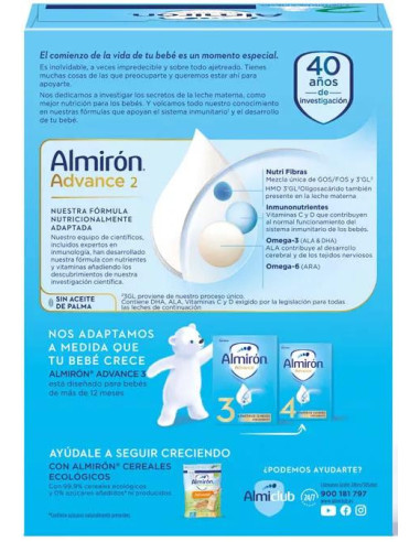 Leche de Continuación Almirón Advance 2 1,2 kg