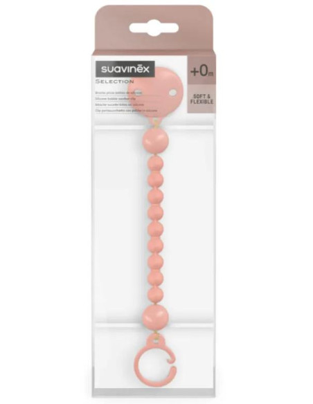 Broche Pinza de Silicona Peach Pink Suavinex Colour Essence