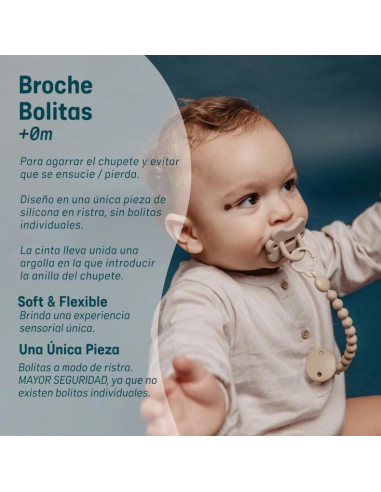 Broche Pinza de Silicona Peach Pink Suavinex...