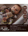 Biberón Beige Suavinex Wild&Free con Asas Brillantes 150 ml +6m