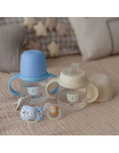 Biberón Beige Suavinex Wild&Free con Asas Brillantes 150 ml +6m