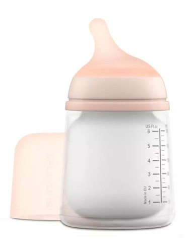Biberón Suavinex Zero Zero Flujo Adaptable Mixta Lactancia Fair +0m 180 ml