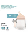 Biberón Suavinex Zero Zero Flujo Adaptable Mixta Lactancia Fair +0m 180 ml
