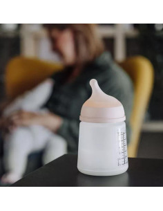 Biberón Suavinex Zero Zero Flujo Adaptable Mixta Lactancia Fair +0m 180 ml