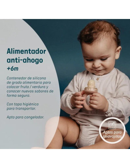 Alimentador Antiahogo de Silicona Suavinex Colour Essence Verde +6m