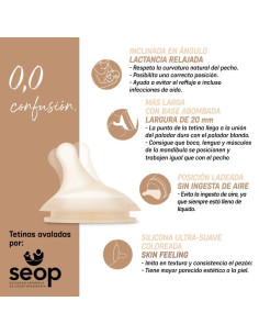 Biberón Anticólicos Suavinex Zero Zero Flujo Medio Light +3m 270 ml