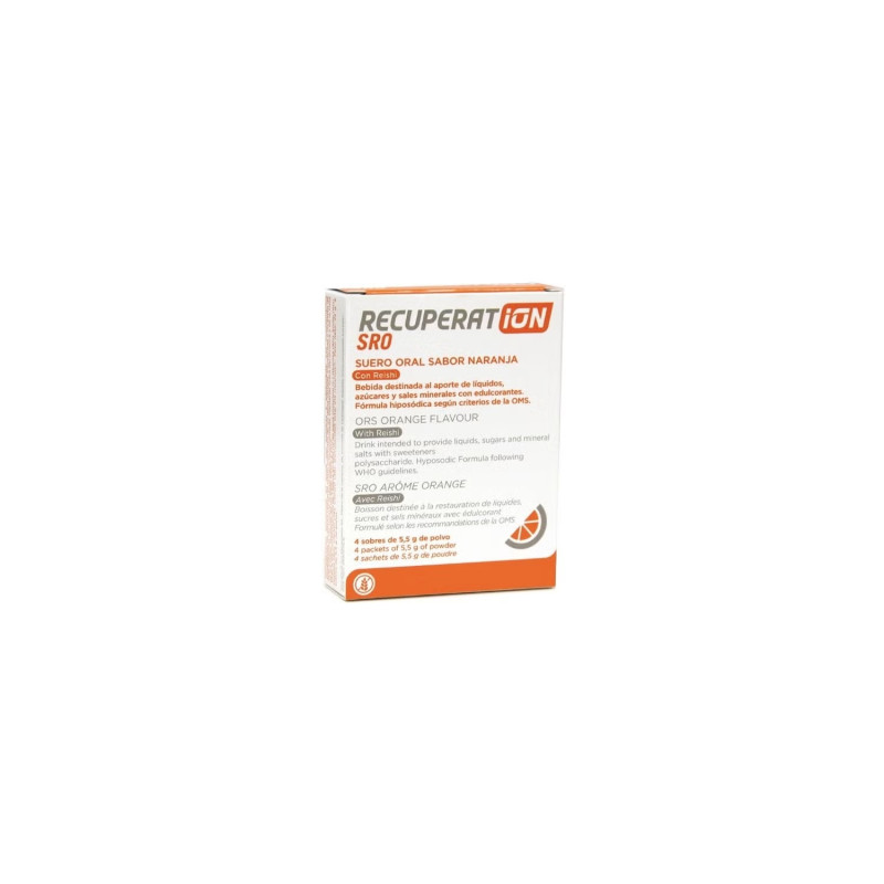Suero oral sabor naranja Recuperat-ion S.R.O. 4 sobres