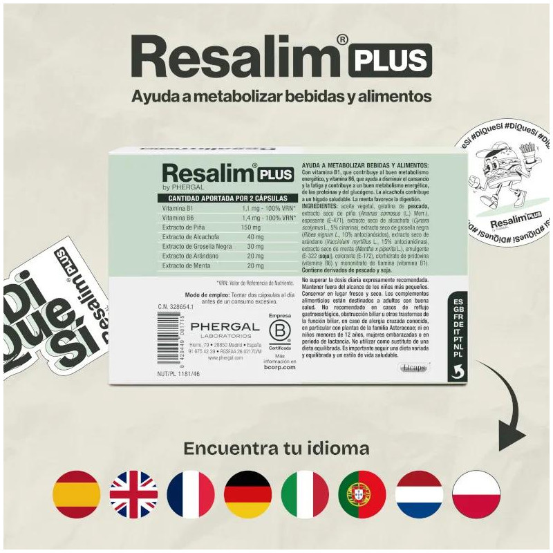 Cápsulas Resalim Plus 10
