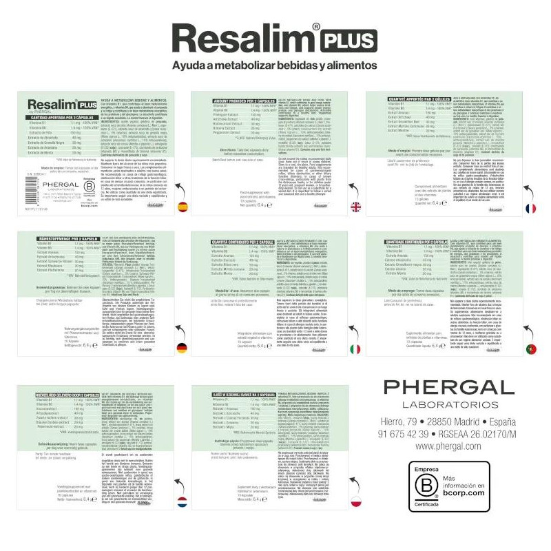 Cápsulas Resalim Plus 10