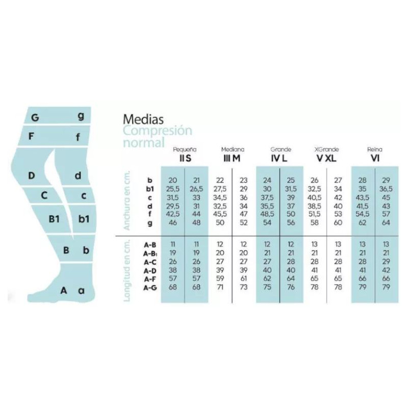 Compresión Normal Beige T. Pequeña 1 ud Viadol Media Larga con Blonda