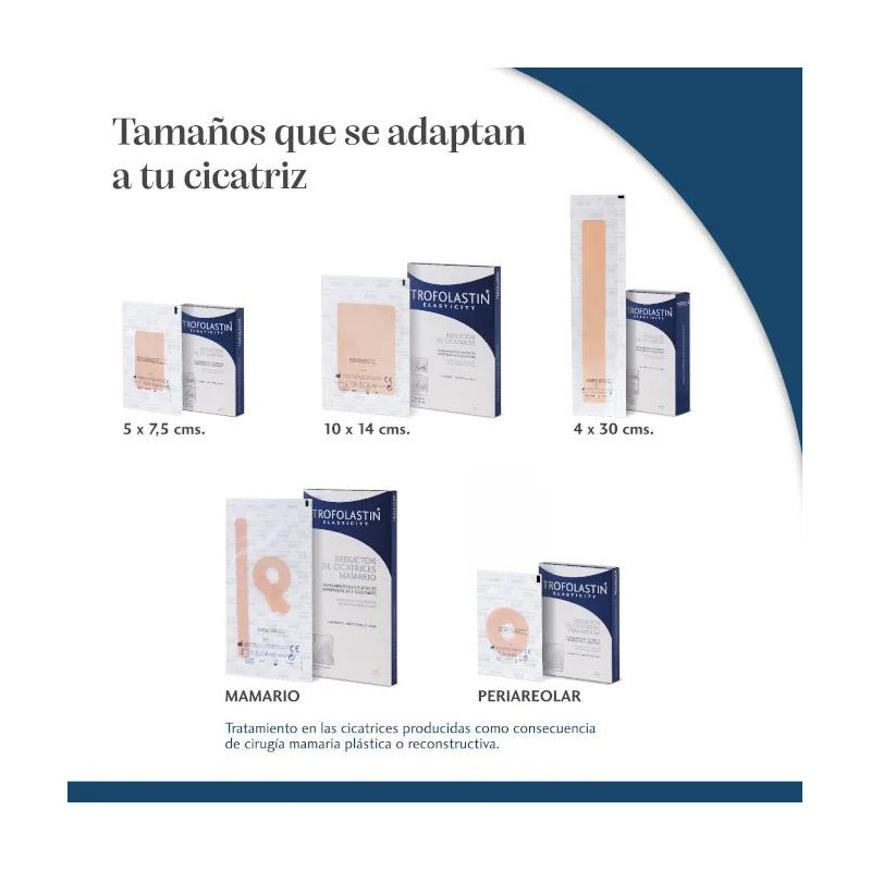 5 uds de Trofolastin Reductor de Cicatrices 4x30 cm