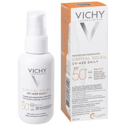 Vichy Capital Soleil Fluido Water SPF50+ 40 ml Previene Arrugas y Manchas