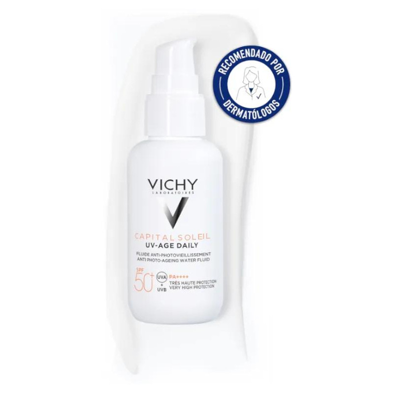 Vichy Capital Soleil Fluido Water SPF50+ 40 ml Previene Arrugas y Manchas