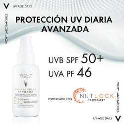 Vichy Capital Soleil Fluido Water SPF50+ 40 ml Previene Arrugas y Manchas