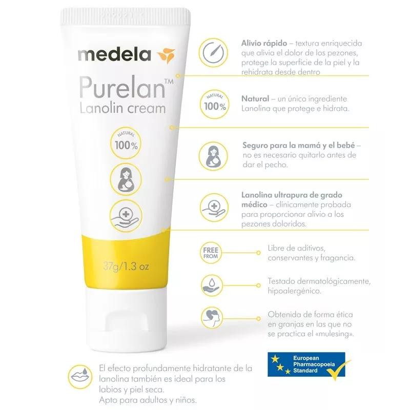 Crema para el Cuidado del Pezón Medela Purelan 37 gr