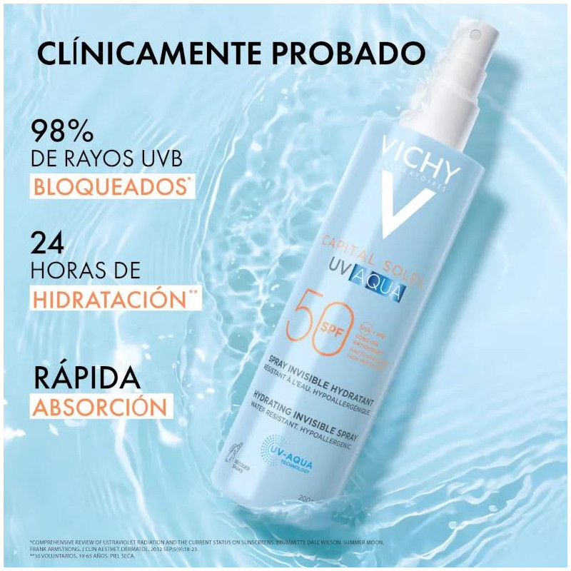 Spray Hidratante Invisible Vichy Capital Soleil UV SPF50 200 ml