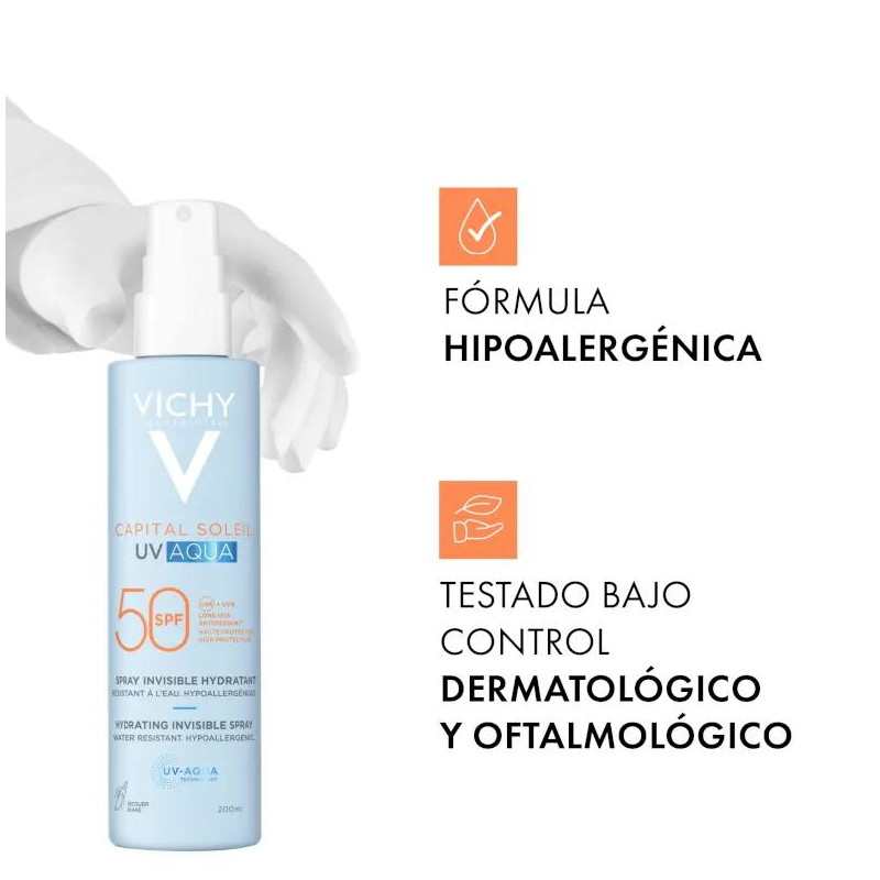Spray Hidratante Invisible Vichy Capital Soleil UV SPF50 200 ml