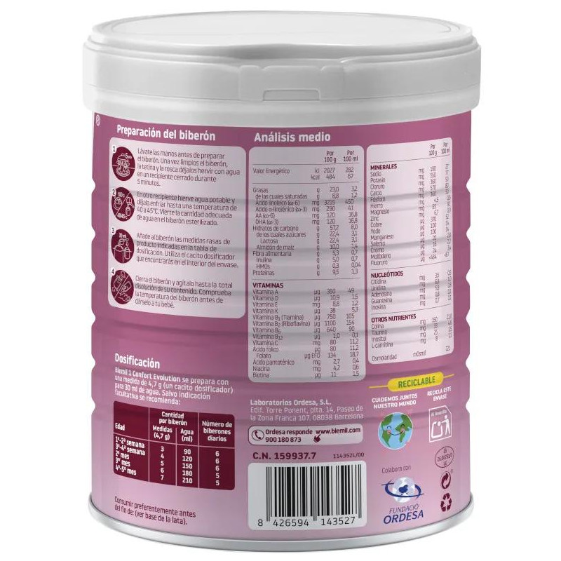 Confort Evolution Blemil 1 800 gr