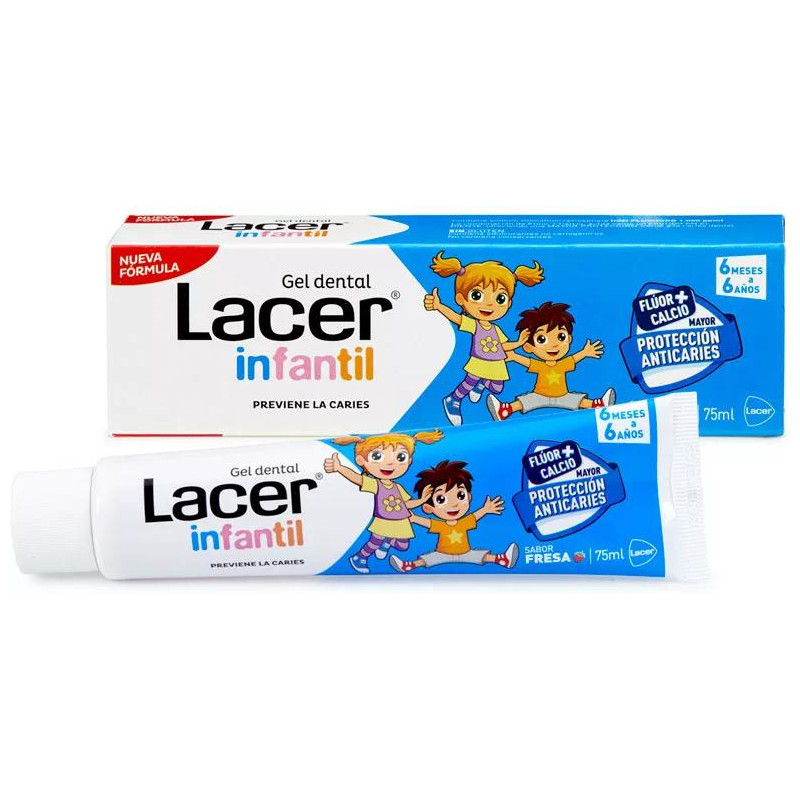 Gel Dental Infantil Lacer Sabor Fresa 75ml