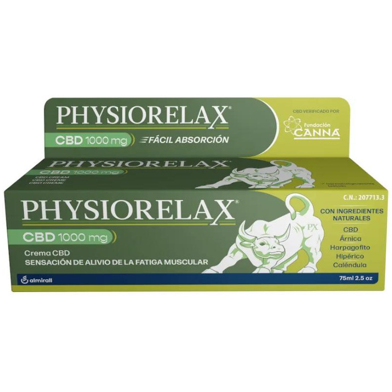 Crema de 75 ml con CBD 1000mg Physiorelax