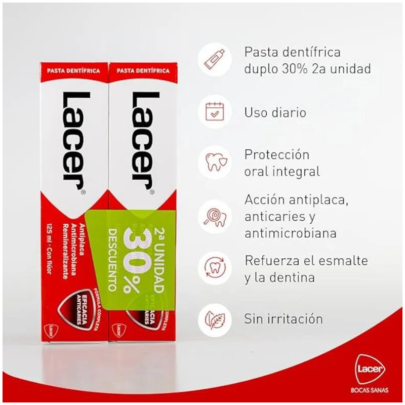 Duplo Lacer Pasta Dentrífica 2x125ml