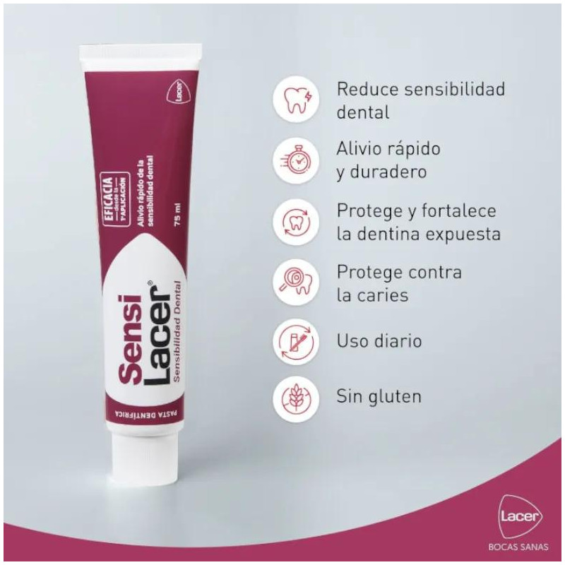 Pasta Dental SensiLacer con Flúor 125 ml Lacer