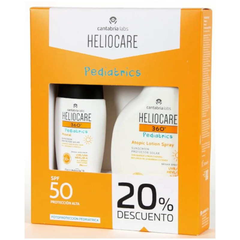 Spray Piel Atópica SPF50+ 250 ml + Heliocare 360 Pediatrics Mineral SPF50+ 50 ml