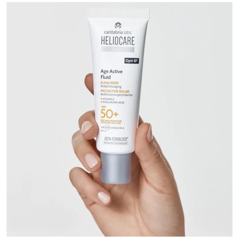 Fluido Age Active SPF50 50 ml Heliocare 360 + Sérum Gel Niacinal Endocare Age Barrier Minitalla