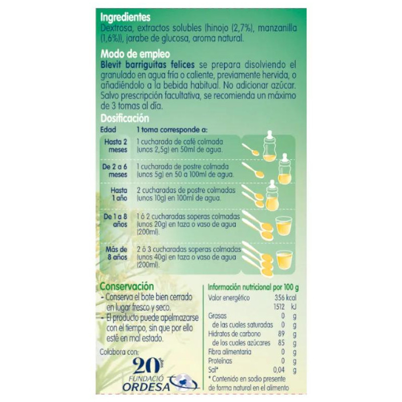 Blevit Barriguitas Felices 150g