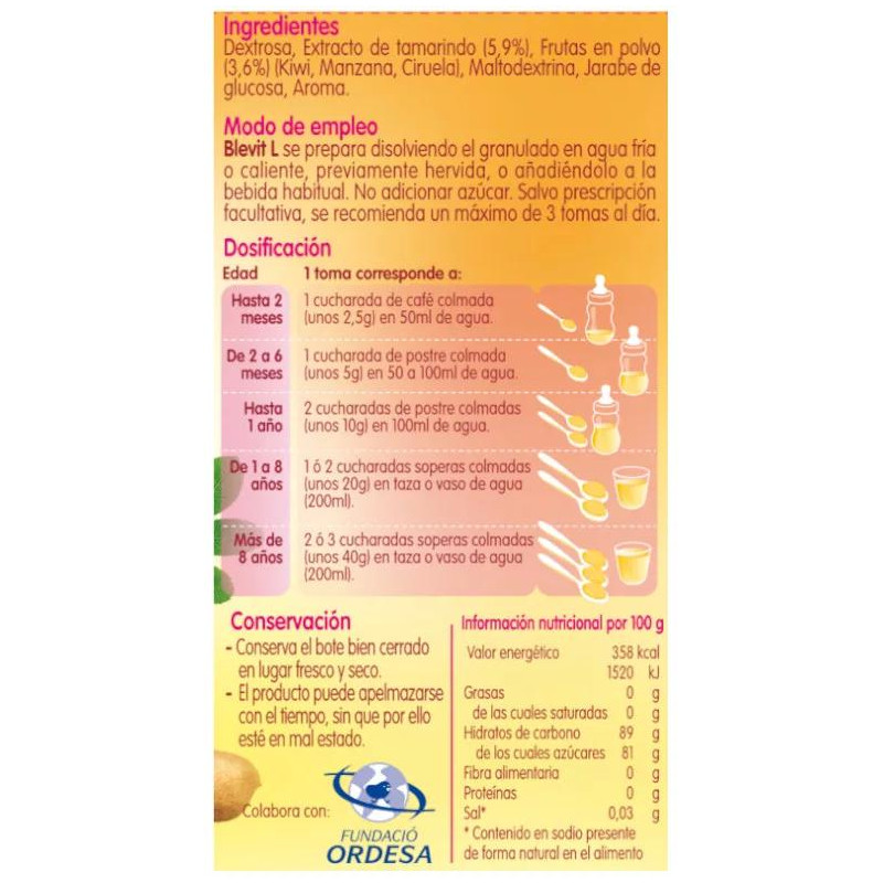 Blevit L Frutas Laxante 150gr