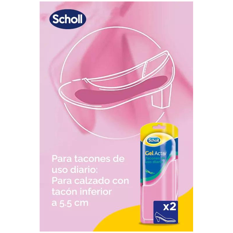 Scholl Plantillas Gel Activ Zapatos de Tacón Diario 1 Par (35-40,5)